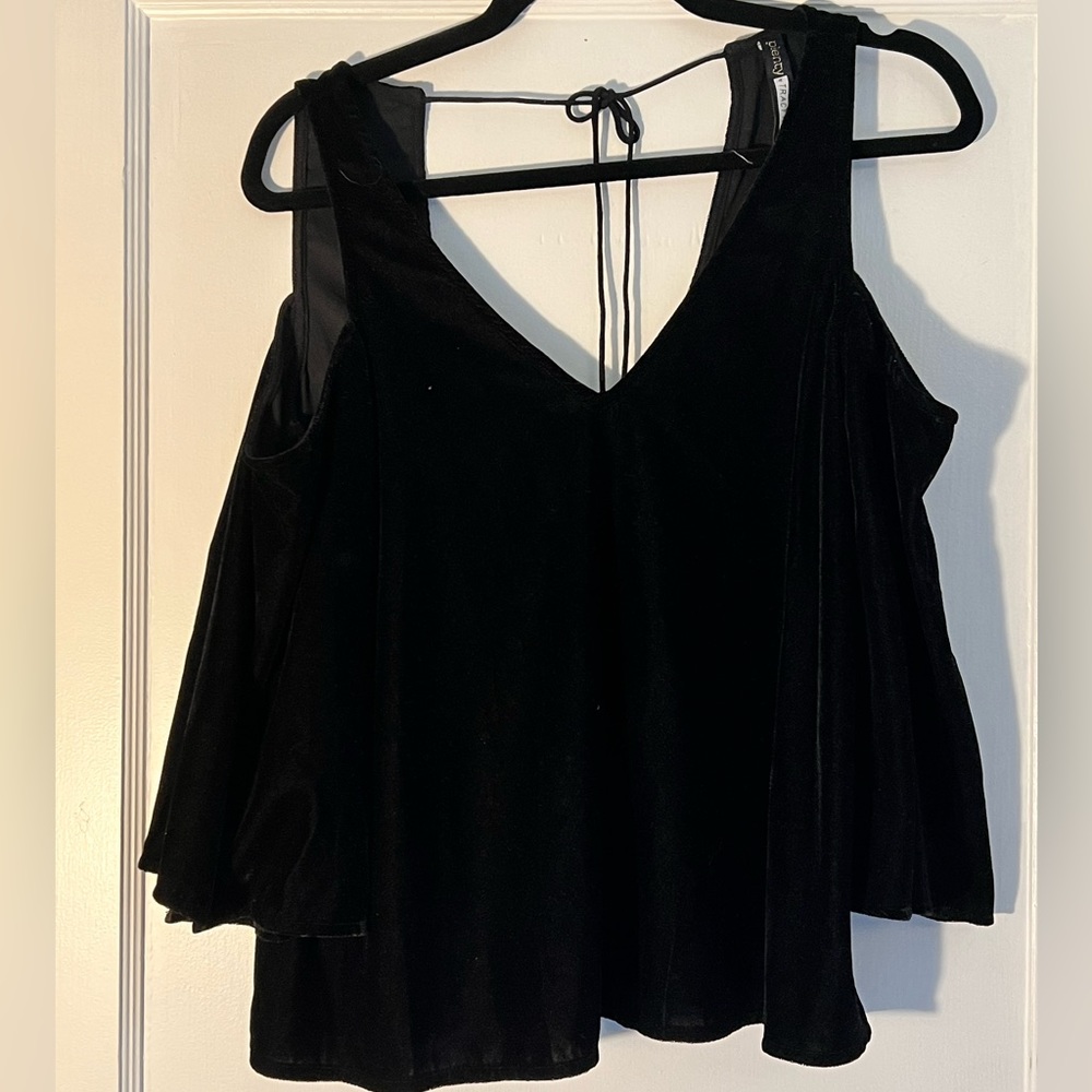 Velvet black night on the town top